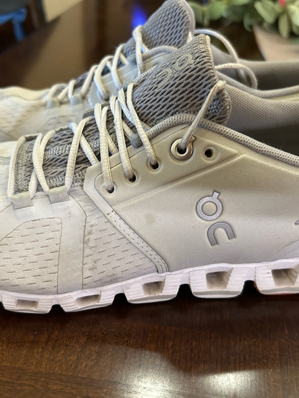 On Running Women's Cloud Sneakers in Light Gray
